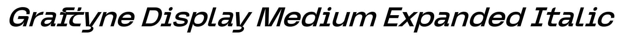 Graftyne Display Medium Expanded Italic image